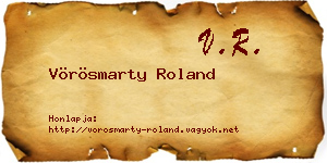 Vörösmarty Roland névjegykártya